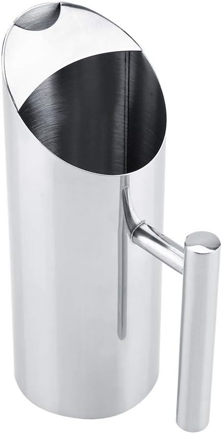 OKJHFD Jarra de agua multifuncional de acero inoxidable jarra de bebida fría con protector de hielo, olla recta para el hogar, herramienta de