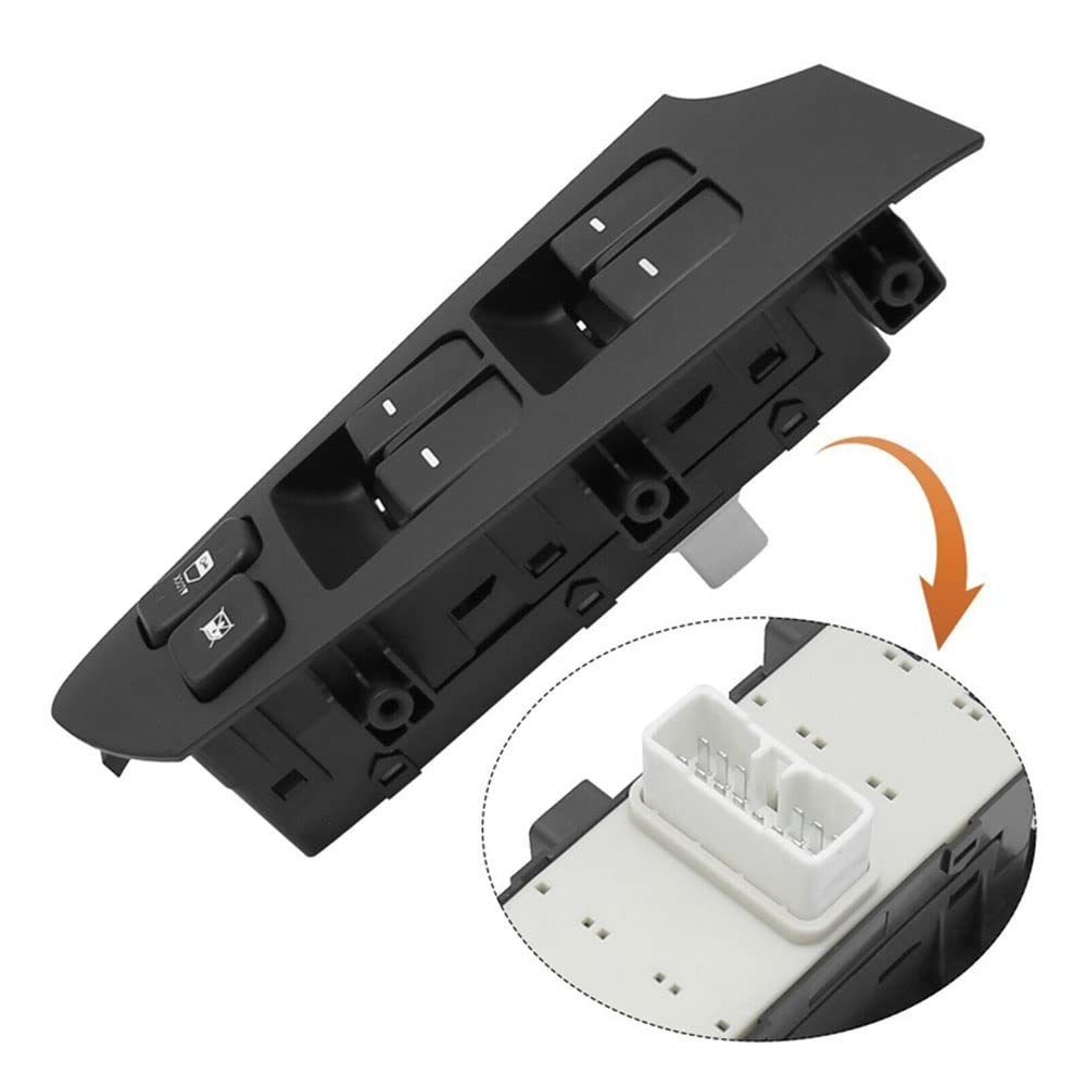 Interruptor de ventana eléctrica compatible con KIA Forte Cerato 2010 2011 2012 2013 LH puerta izquierda lado del conductor interruptor de ventana