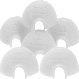 NOLITOY Mini iglú juguetes simulados de casa de hielo modelados figuras árticas juguetes para casa de muñecas de Navidad, decoración de micro NOLITOY Mini iglú juguetes simulados de casa de hielo modelados figuras árticas juguetes para casa de muñecas de Navidad, decoración de micro