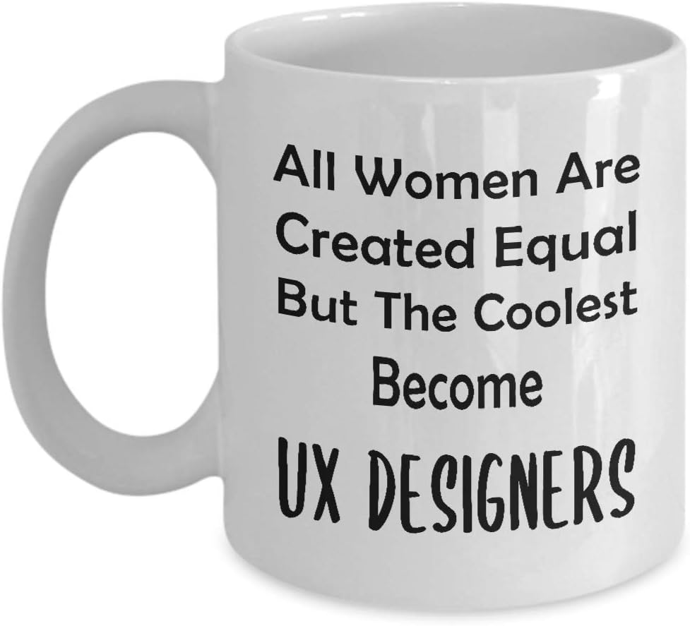 Gifts for Female UX Designer Coffee Mug Tea Cup – User Experience UI User Interface Design Artist Team Dept Graphic Digital Multimedia Creative