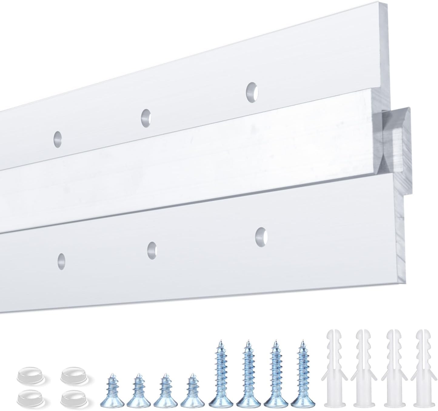 Tacos franceses de 18 pulgadas, soportes de montaje en pared de aluminio resistente para colgar fotos, espejo, estante, cabecera, panel o pizarra
