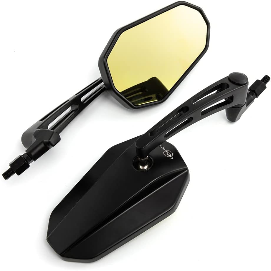 ECLUT Side Mirrors for Z900 Z1000 Universal 8mm 10mm Motorcycle Rearview Mirror Aluminum CNC Motorcycle Rear View Mirrors Ultra HD Side Mirror