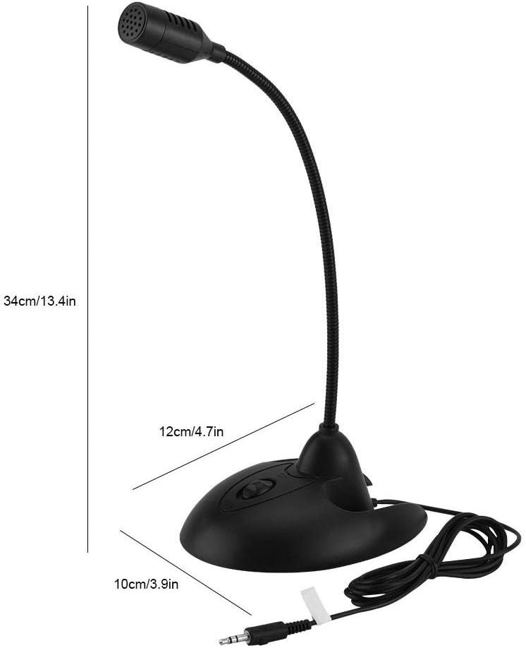Micrófono portátil, cuello de cisne flexible, micrófono de pie de escritorio, micrófono estéreo de karaoke para reuniones de oficina, chat de voz en
