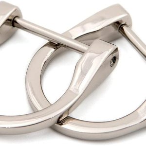 Loosco Anillos en D de herradura en forma de U, 4 piezas de cuero para manualidades, accesorios para monedero para correa de 1 pulgada (plateado), Loosco Anillos en D de herradura en forma de U, 4 piezas de cuero para manualidades, accesorios para monedero para correa de 1 pulgada (plateado),