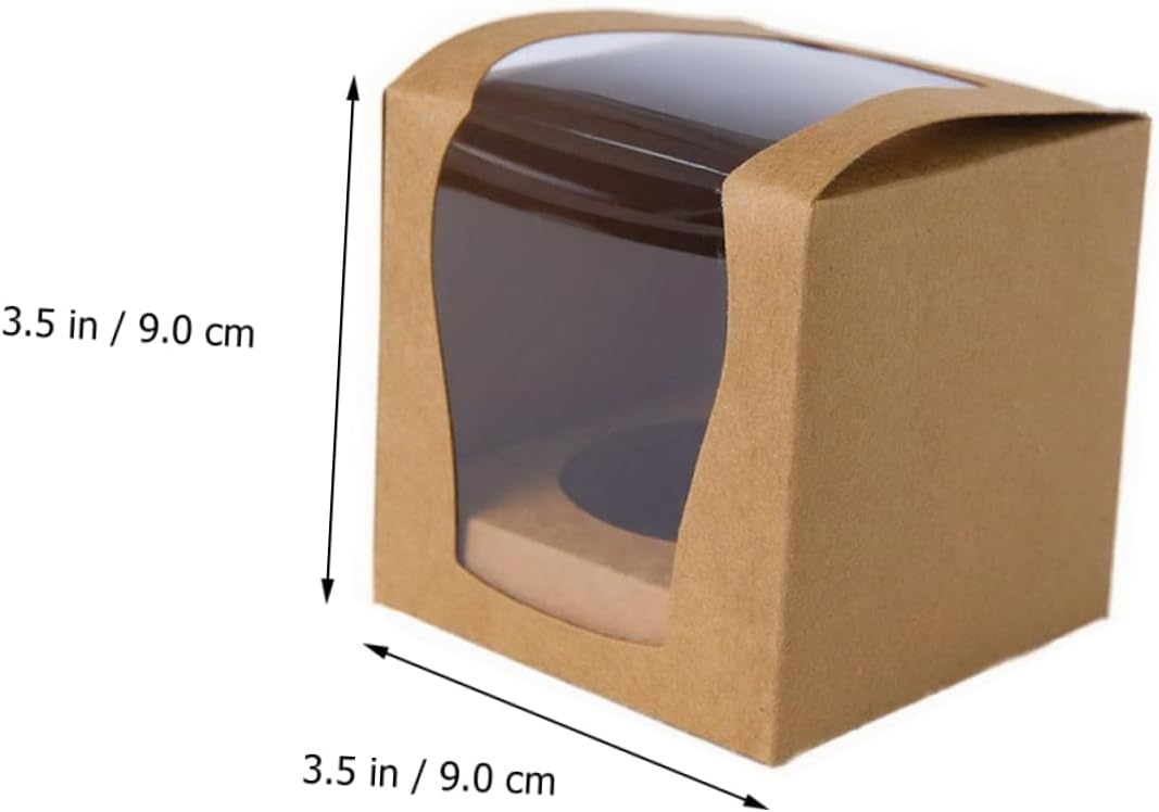SOLUSTRE 30 unidades de caja de pastel individual para cupcakes, contenedores de regalo, dona, regalos, transparente, portador de tartas,