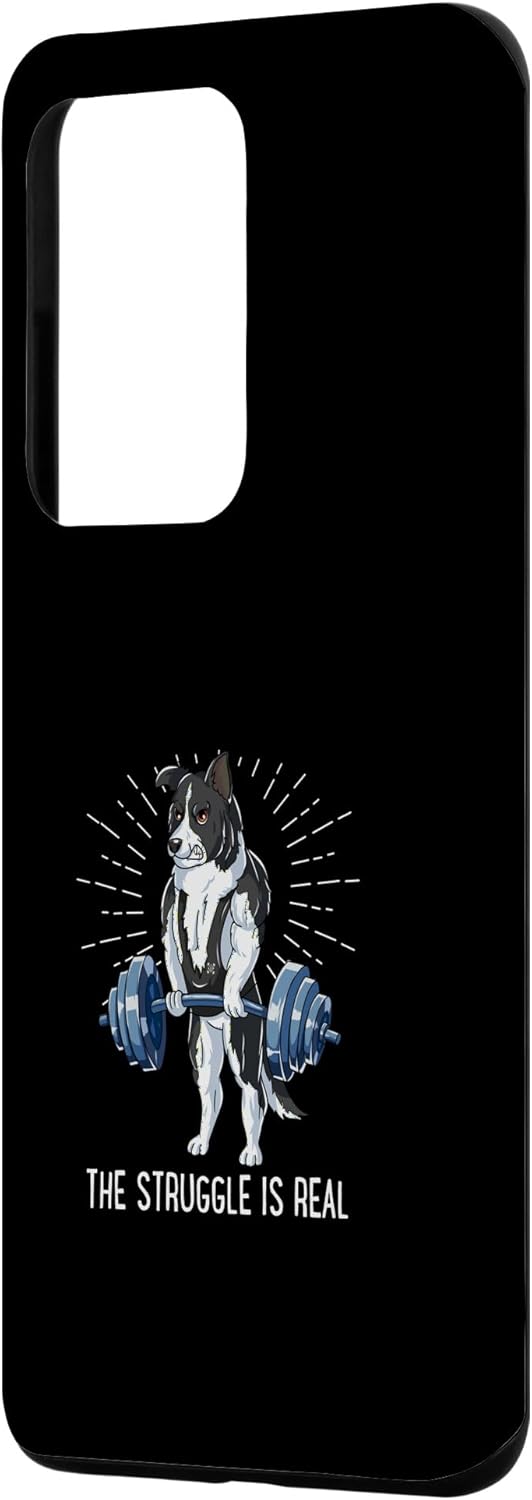 Galaxy S20 Ultra Struggle Is Real Border collie Deadlift Fitness Case