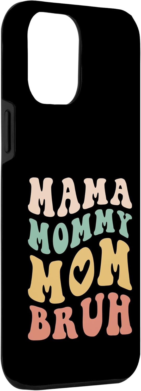 Funda de regalo estética para iPhone 12 Pro Max Mama Mommy Ma Momma Mom Bruh para mujeres y niñas