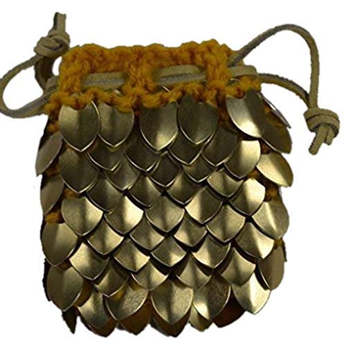 Dice Bag in Knitted Scale Armor – Dragon Hoard