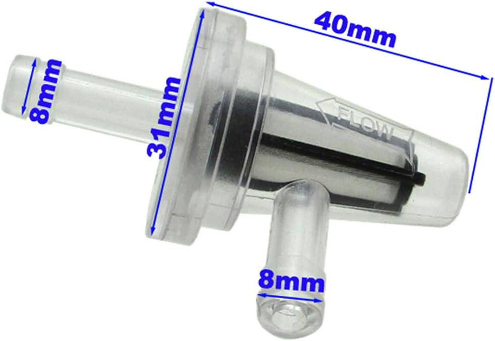 TC-Motor Filtro de combustible de gas para 14 “516” manguera para HondaYamahaSuzukiATV Quad UTV Dirt Bike Scooter Moto de nieve Go Kart Mini