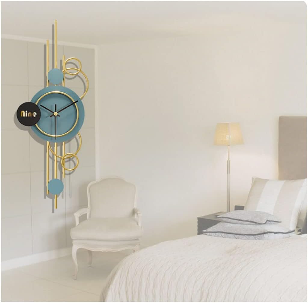 Reloj de pared – Reloj de pared grande para decoración de sala de estar, estilo nórdico, moderno, silencioso, sin tictac, funciona con pilas, sin