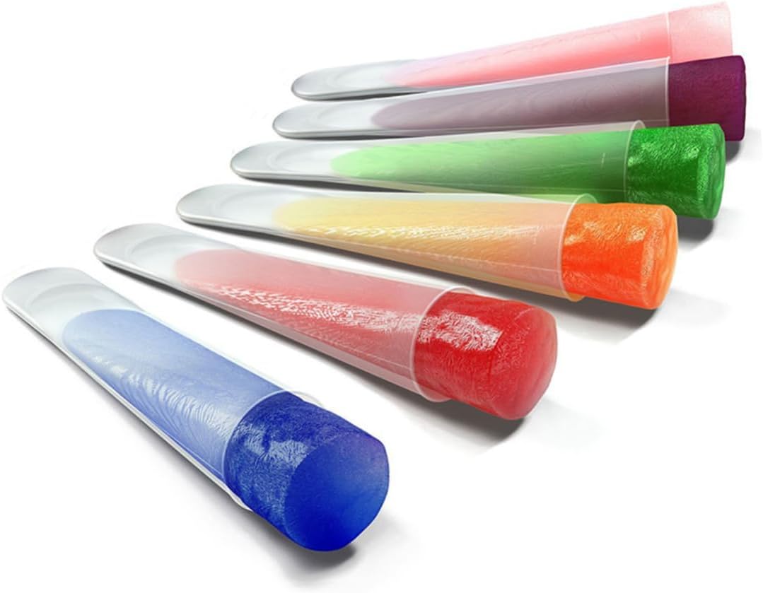 Zerodeko Moldes de bandeja de hielo 4 uds. Moldes de paletas de hielo Frigedaeg Molde de helado Refrigerador De Bebidas Yogur Stick Tube Congelador