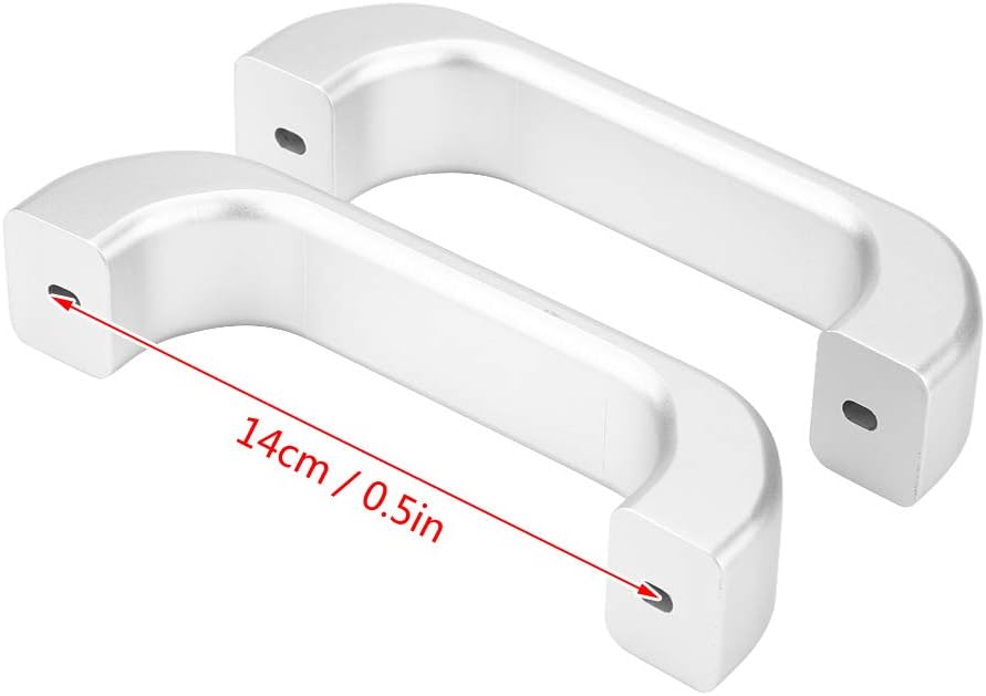 Keenso Manija de puerta interior plateada para Land Rover Defender, manija de puerta interior de aleación de aluminio cromado para Land Rover