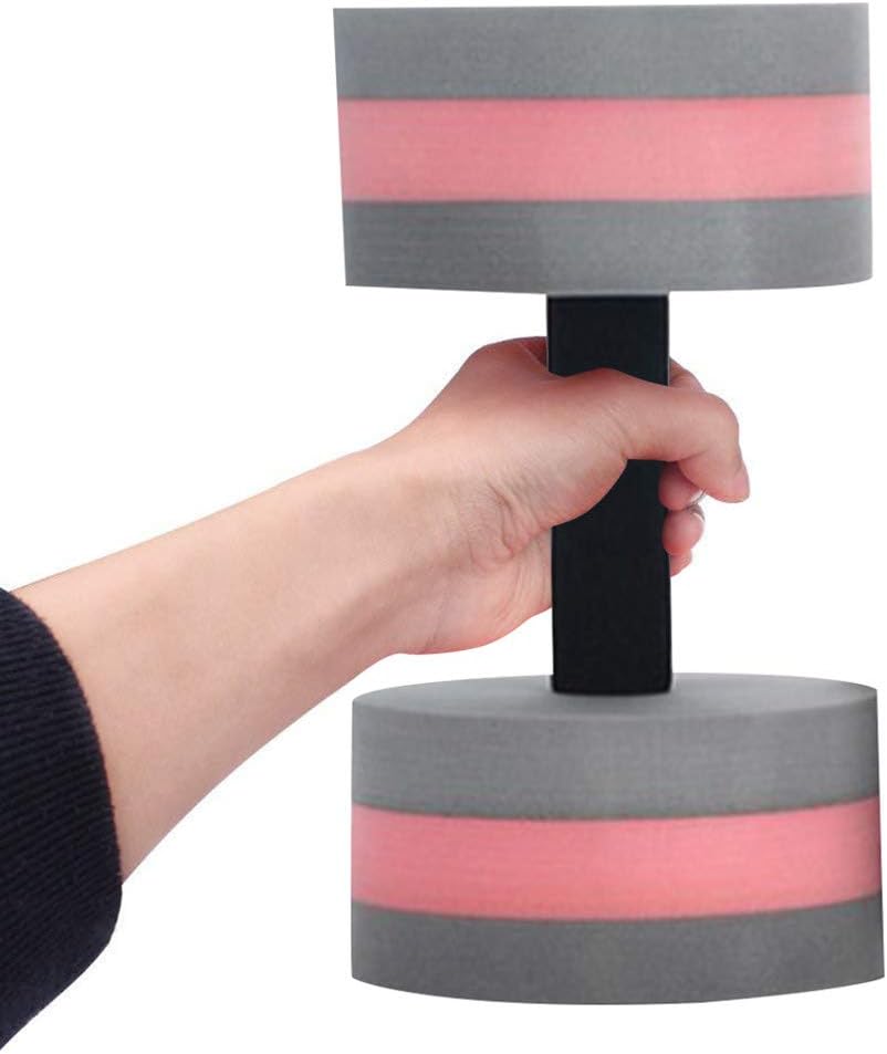 Juego de 2 mancuernas de agua para piscina, proporciona resistencia para ejercicios aeróbicos acuáticos, fitness y ejercicios de piscina,