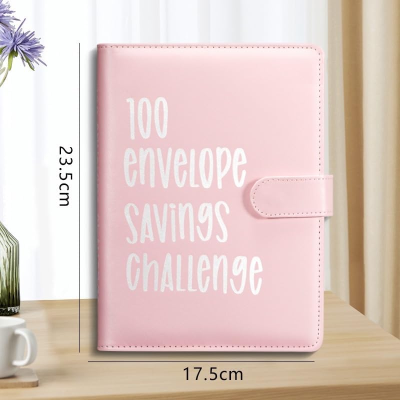 Desafío de ahorro de dinero con 100 sobres, forma fácil y divertida de ahorrar $5,050 – Carpeta de desafíos de ahorro, libro de desafíos de ahorro