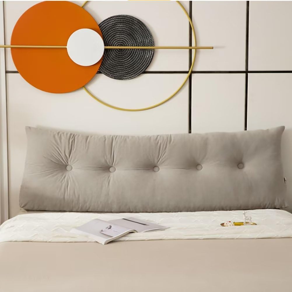 Jaysydd Almohada de cabecero tamaño queen con soporte de posición para cama, almohada de sofá cama, cojín de cabecero, almohada de cuña tamaño King