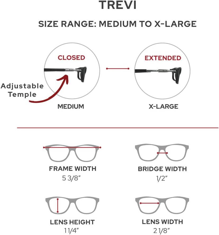 Clic Gafas de lectura magnéticas con bloqueo de luz azul de Slastik, banda plegable suave, lectores de computadora con patillas ajustables, Trevi