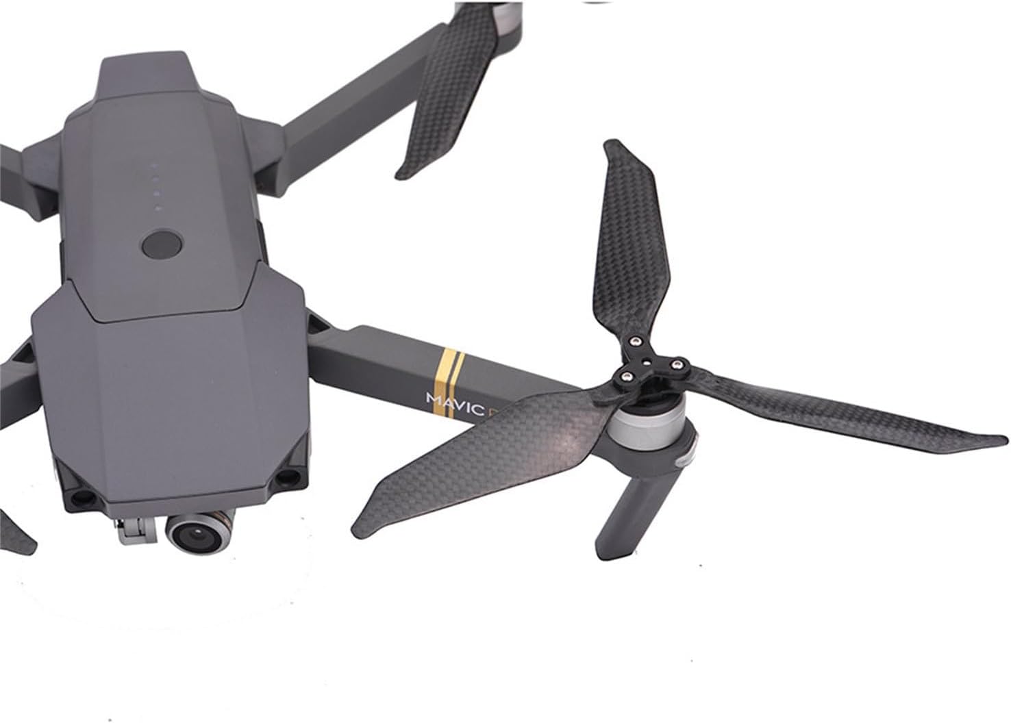 2 pares de hélices avanzadas de fibra completa de bajo ruido, 3 adecuadas para DJI Mavic Pro Drone Drone Frame 250 (gris, talla única)