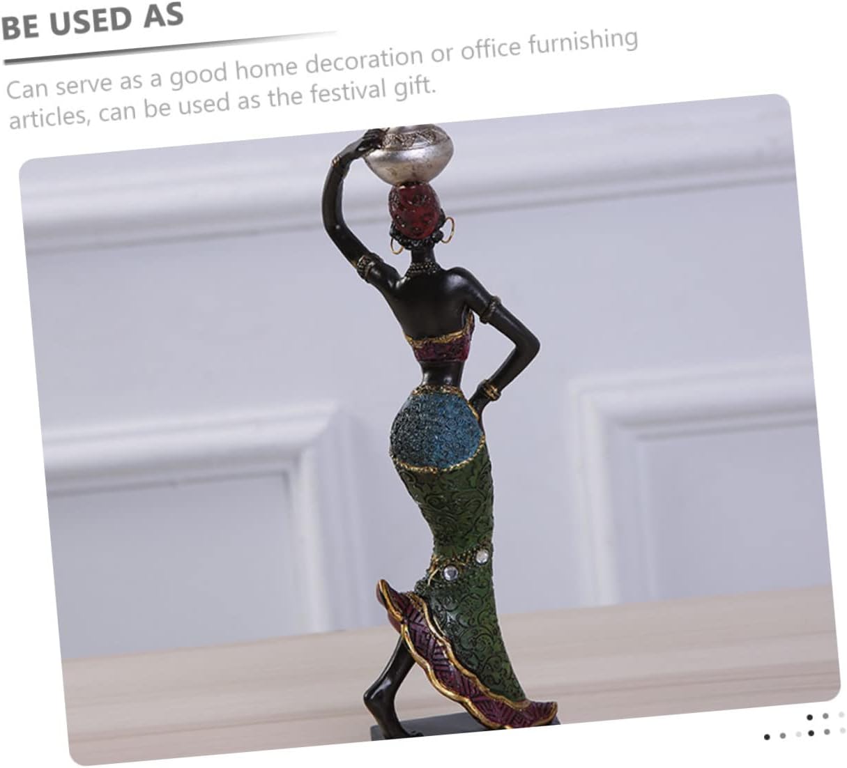 2 adornos negros decoración retro para el hogar decoración del hogar negro decoración del hogar músico estatuas africanas mujer africana escultura