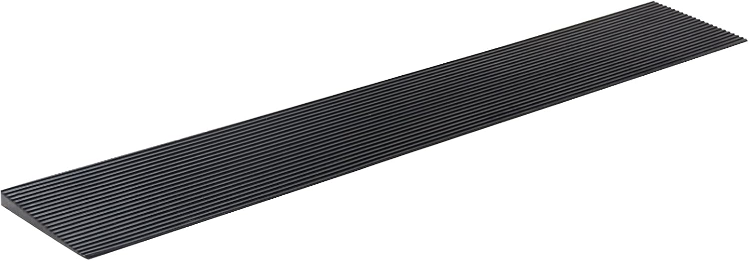 Cashoner Rampa de umbral de goma sólida de 0.6 pulgadas, 5.5 pulgadas de ancho, rampa antideslizante para sillas de ruedas para puertas de baño,