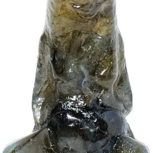 Runyangshi Tallados de labradorita de cristal natural de 1.5 pulgadas, figura de madre tierra, tallada a mano, estatuas de cristal curativo talladas Runyangshi Tallados de labradorita de cristal natural de 1.5 pulgadas, figura de madre tierra, tallada a mano, estatuas de cristal curativo talladas