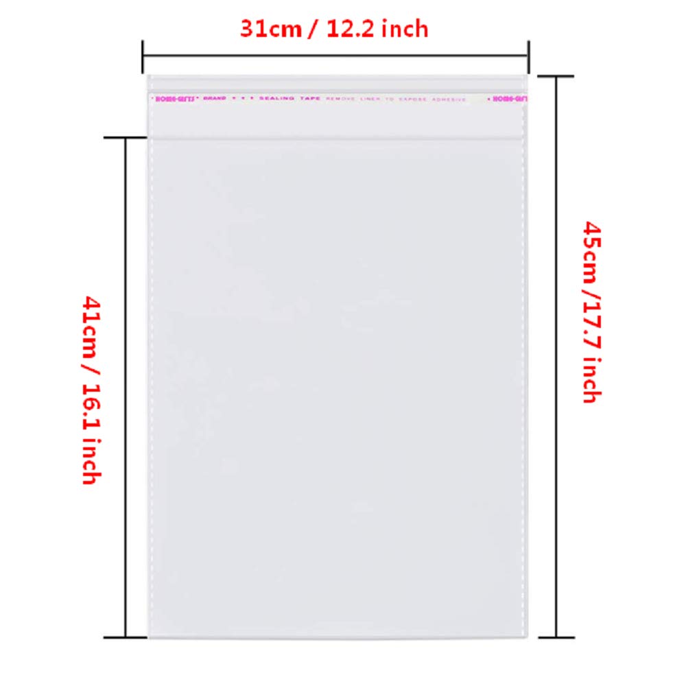 Bolsas de celofán transparentes con cierre autoadhesivo, bolsas de plástico para embalaje de ropa, camisetas, folletos, impresiones, manualidades,