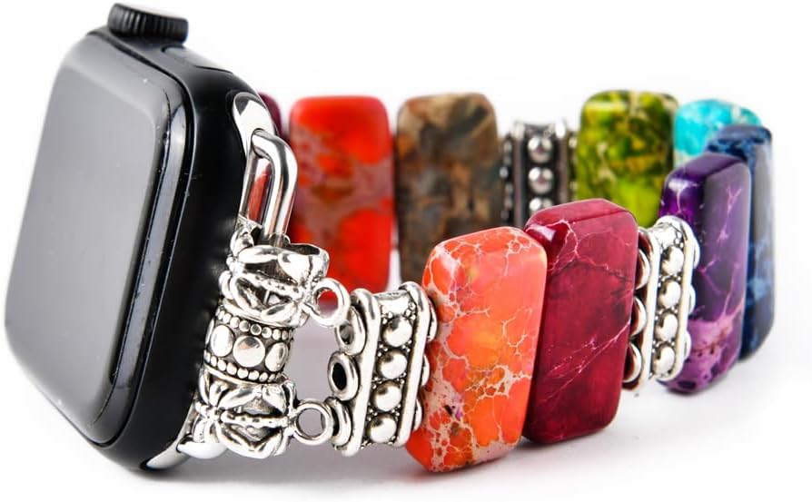 Natural Stone Imperial Jasper Bracelet Beaded-Bands