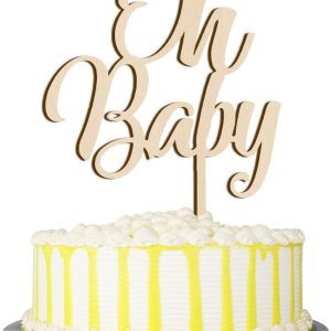 Oh Baby Cake Topper  Decoración de madera de gran tamaño para pastel de baby shower, para temática rústica, fiesta de revelación de género, Oh Baby Cake Topper  Decoración de madera de gran tamaño para pastel de baby shower, para temática rústica, fiesta de revelación de género,
