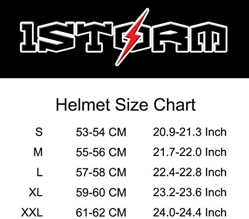 1Storm – Casco completo con alas y cuernos para motocicleta