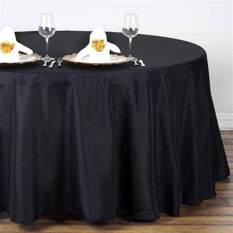 Efavormart 132″ Mantel redondo de poliéster para decoración de bodas, fiestas, banquetes y eventos