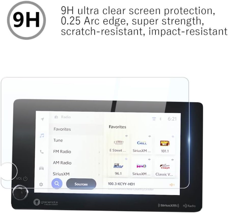 MBSIX – Protector de pantalla de vidrio templado compatible con Toyota Corolla 2023 2024, pantalla táctil de 8 pulgadas, transparente HD, resistente