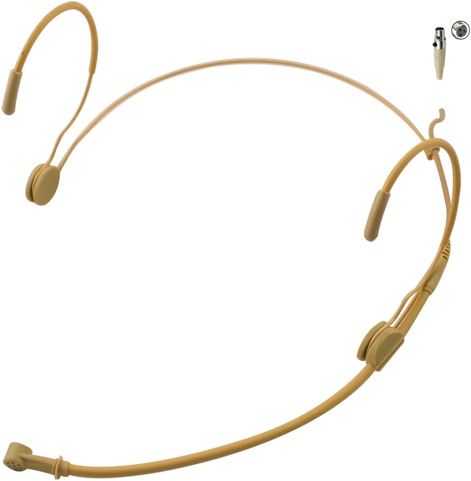 J K MIC-J 069 Auriculares con gancho para la cabeza Micrófono unidireccional compatible con el sistema de micrófono inalámbrico AKG Samson – Mini