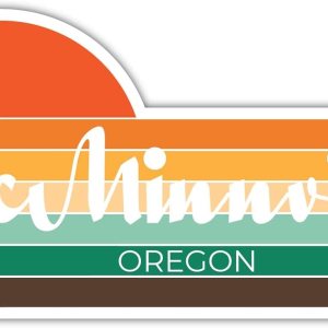 McMinnville Oregon – Imán para nevera (4 x 2.25 pulgadas), diseño estético retro vintage de los años 70 McMinnville Oregon – Imán para nevera (4 x 2.25 pulgadas), diseño estético retro vintage de los años 70