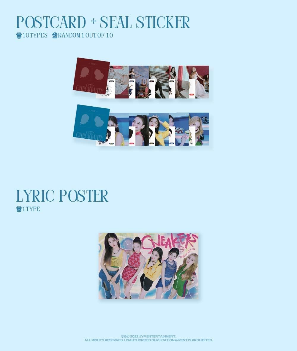 DREAMUS ITZY CHECKMATE EDICIÓN ESPECIAL CD+Cartel lírico en paquete+Photobook+Photocard+Etiqueta especial+Pegatina+Postal+Seguimiento Sellado