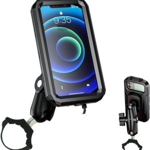 Soporte para teléfono UTV con protector impermeable, soporte para UTV ajustable de 360 grados, compatible con barra antivuelco de 1.62 a 2 pulgadas, Soporte para teléfono UTV con protector impermeable, soporte para UTV ajustable de 360 grados, compatible con barra antivuelco de 1.62 a 2 pulgadas,