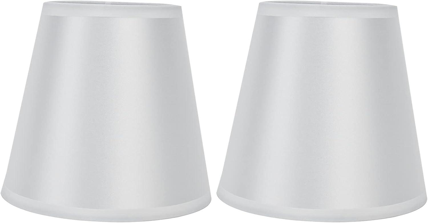 2 pantallas de tela para lámpara, con clip E14, cubierta de lámpara de mesa, pantalla de lámpara para hogar, oficina, pasillo, decoración de hotel
