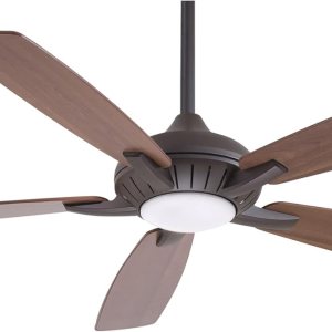 MINKA-AIRE F1001-ORB Dyno XL Ventilador de techo de 60 pulgadas con luz LED y control remoto, bronce aceitado MINKA-AIRE F1001-ORB Dyno XL Ventilador de techo de 60 pulgadas con luz LED y control remoto, bronce aceitado