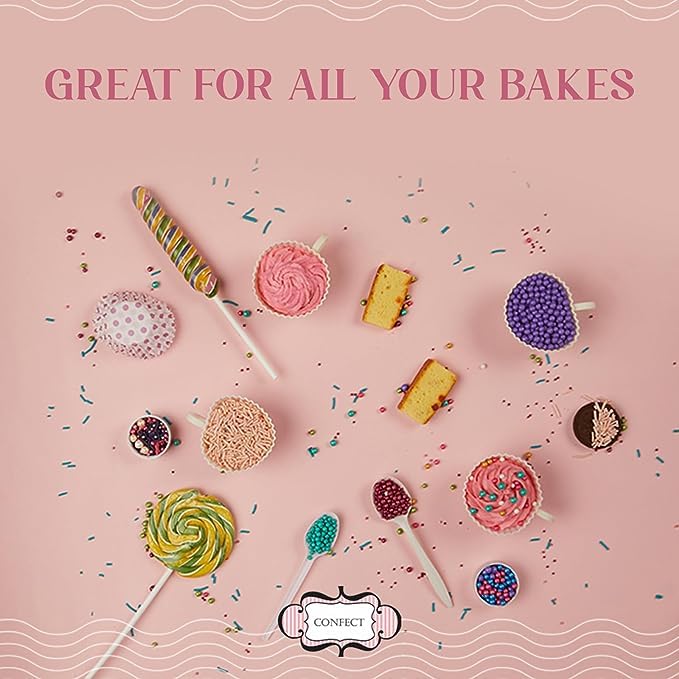 Gránulos de Confect para decoración de pasteles y cupcakes, paquete surtido de 5 gránulos de color rosa carmesí de San Valentín, mezcla de grageas,