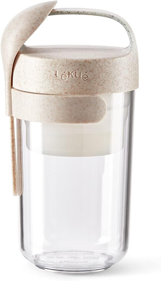 Lékué Tarro to Go 20.3 fl oz Orgánico, Beige, 20.3 fl oz