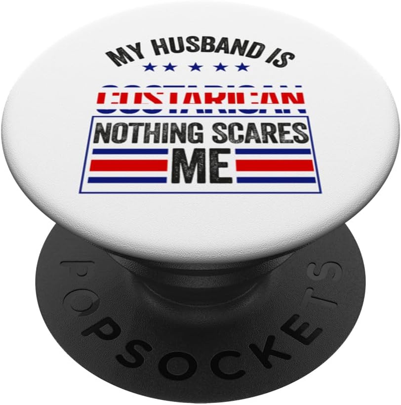 Costa Rica Flag Wife Women Costa Rican Camiseta Mujer Esposa PopSockets Standard PopGrip