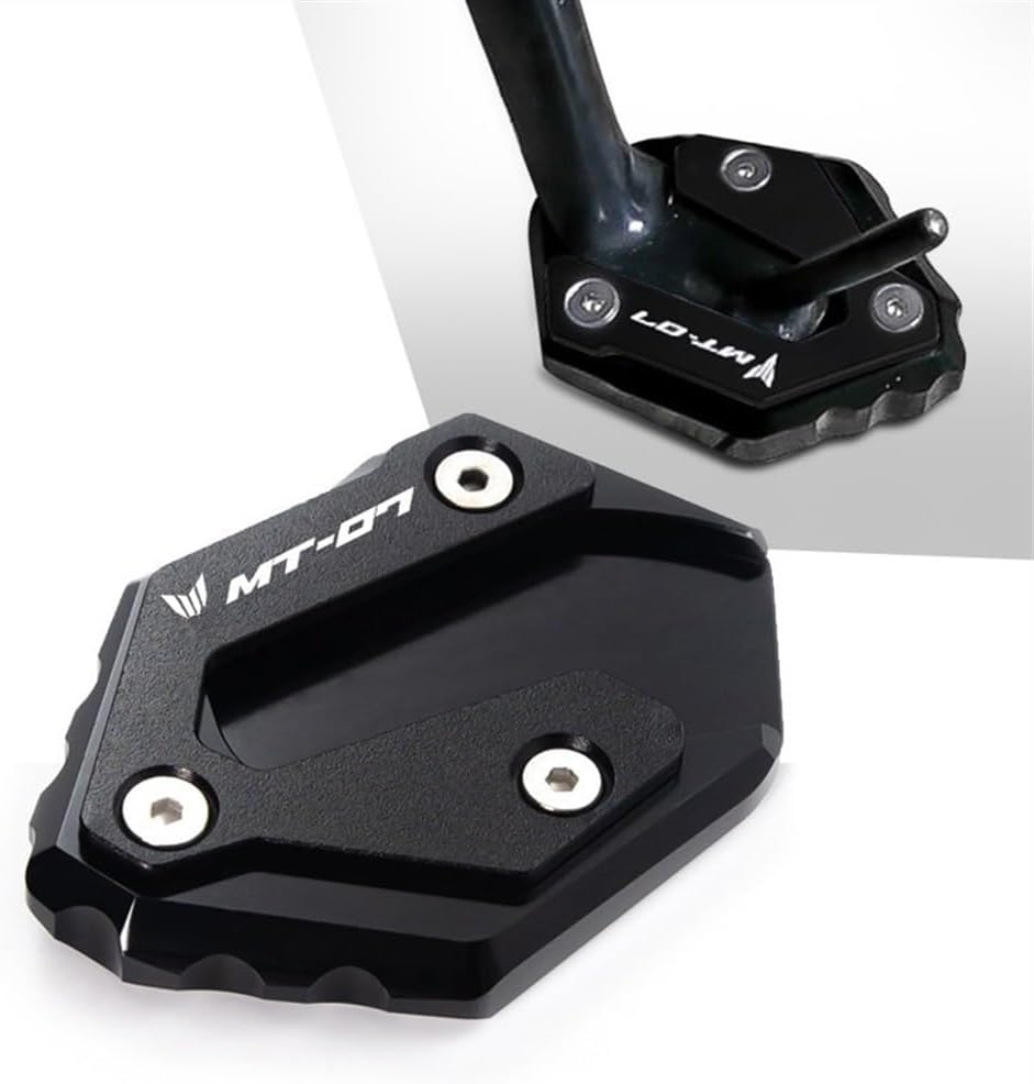 Almohadilla lateral de motocicleta para Y&AMAHA MT07 MT 07 MT-07 2014-2019 2018 2020 2021 Soporte lateral de motocicleta Ampliar extensión Kickstand