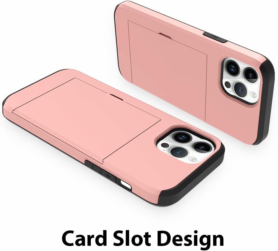 ZIYE Funda para iPhone 13 Pro Max con tarjetero, para iPhone 13 Pro Max, funda tipo cartera antiarañazos, doble capa, bolsillo oculto, a prueba de