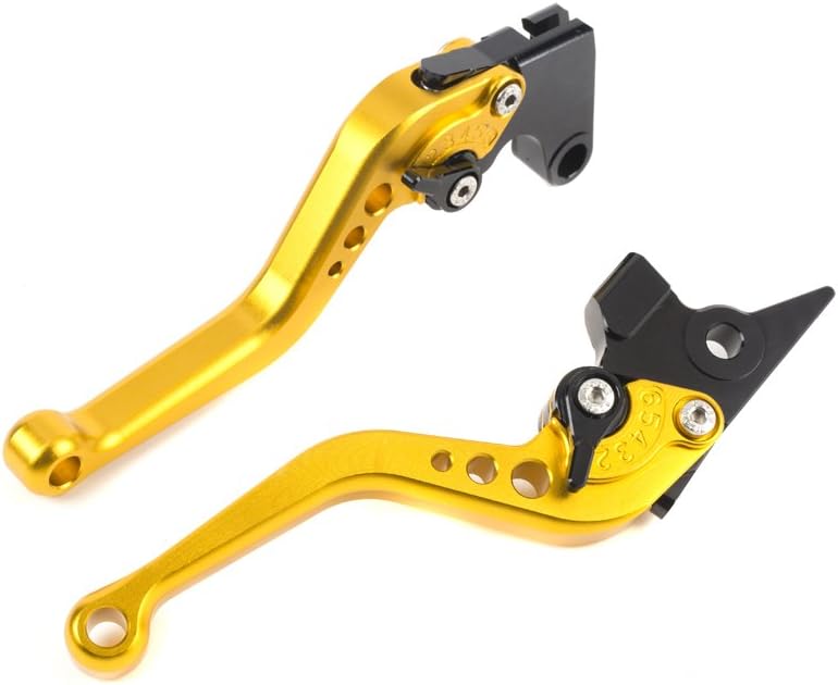 SunPower Palancas cortas Palancas de embrague de freno CNC ajustable de aluminio para Yamaha FZ1 FAZER 06-15, FZ8 11-15, FZ6R 09-15, FZ6 FAZER
