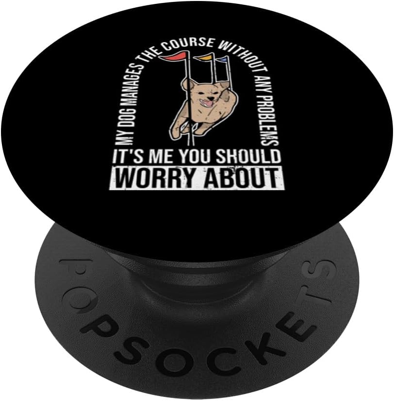 Diseño de entrenador de agilidad para perros para entrenamiento de agilidad de perros PopSockets Standard PopGrip