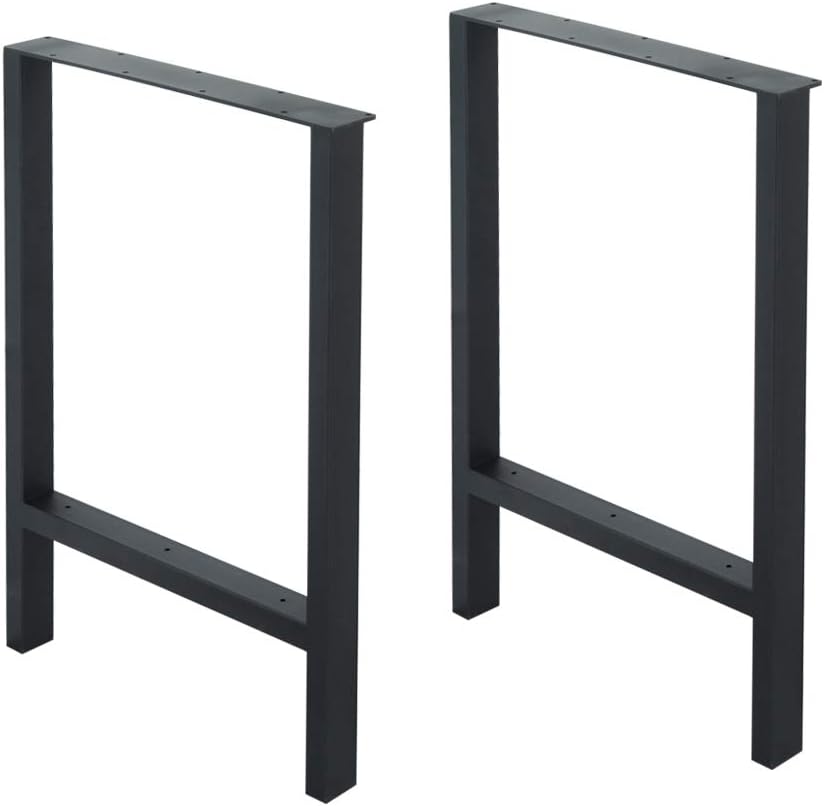 2 patas de metal para muebles, patas modernas de escritorio de oficina, soportes de patas de mesa rústicas industriales resistentes para café,