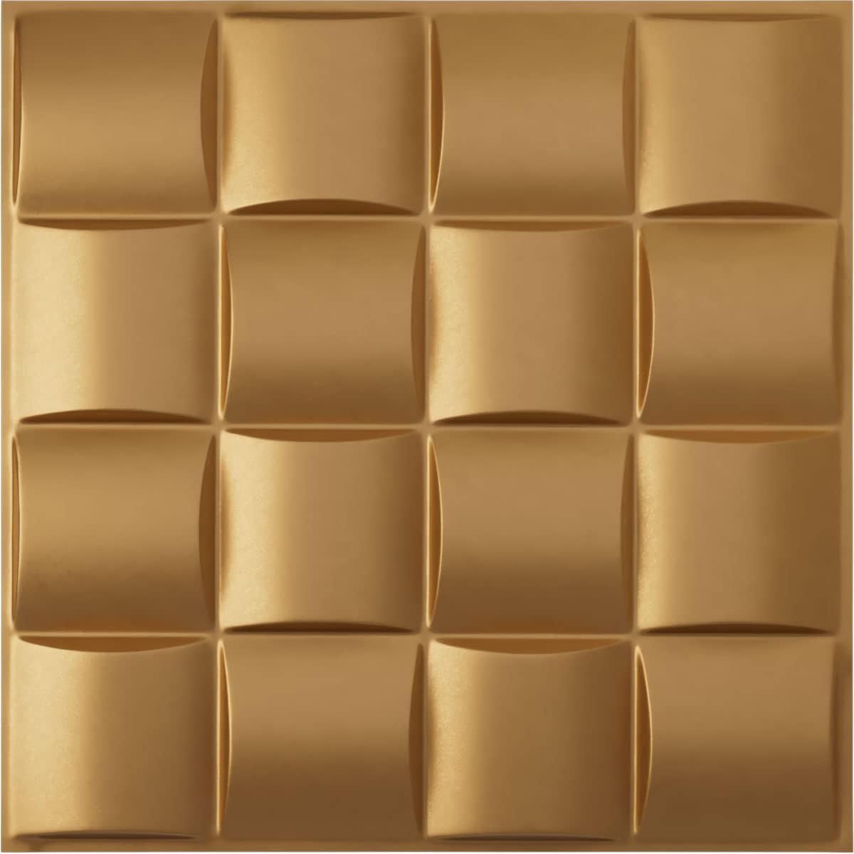 Ekena Millwork 19 58 pulgadas de ancho x 19 58 pulgadas de alto Baile EnduraWall Panel decorativo de pared 3D, dorado (cubre 2.67 pies cuadrados).