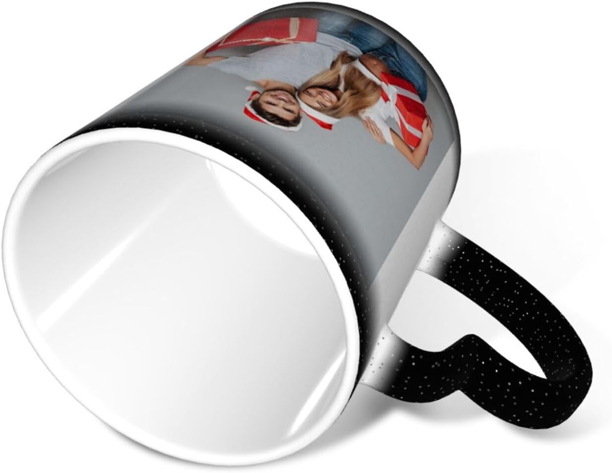 Taza mágica personalizada, taza de café con foto personalizada que cambia de color, con mango en forma de corazón, taza de cerámica, regalo para