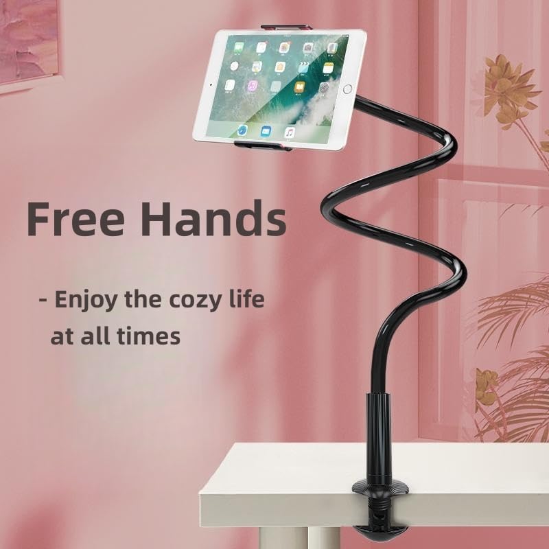 Soporte de cuello de cisne para cama, soporte flexible para teléfono para escritorio y cama, compatible con iPhone 14, 13, 12, 11 ProPro Max, XR, X,