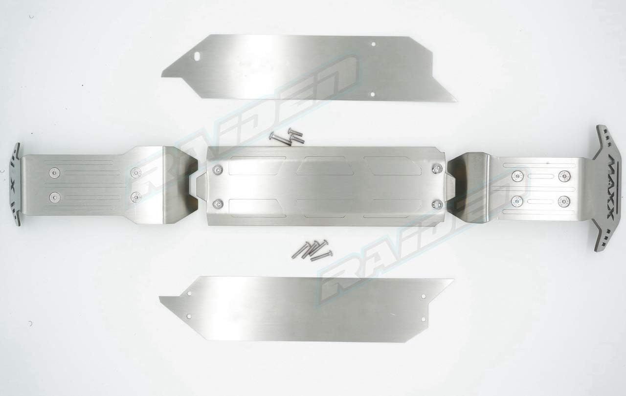 V1 V1 V1 Old Version Maxx Steel Chassis Protector Guard Armor Front Center Rear Skid Plate for Traxxas V1 110 MAXX