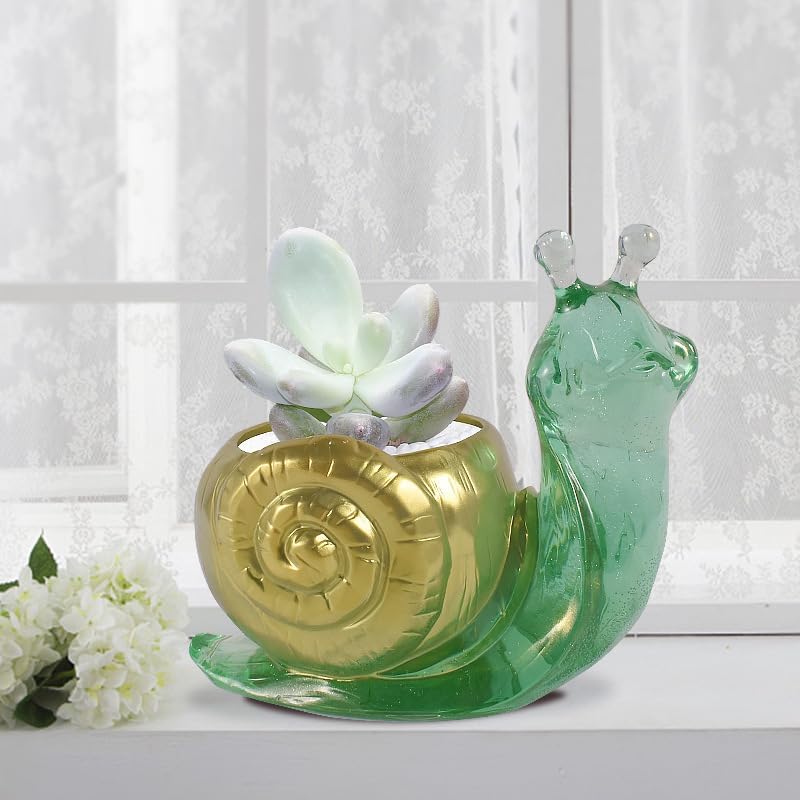 Yalulu Molde de silicona para maceta de hormigón de caracoles, Molde de silicona para maceta, Molde de resina de florero de maceta, Soporte para