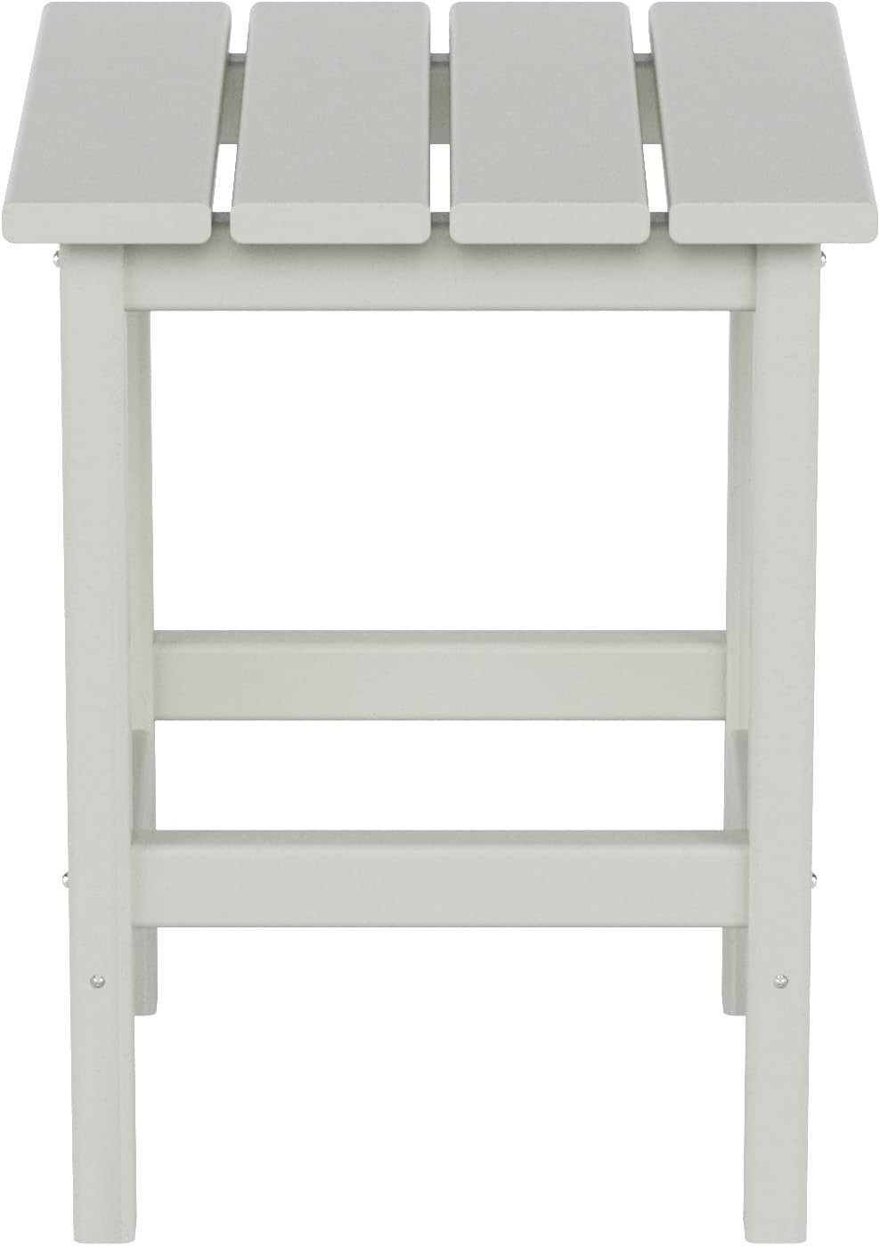 WestinTrends Mesa auxiliar para exteriores, para todo tipo de clima, de madera de polietileno Adirondack, mesa auxiliar cuadrada para piscina,